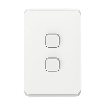 Clipsal Iconic 2G Vertical Light Switch - C3042-VW
