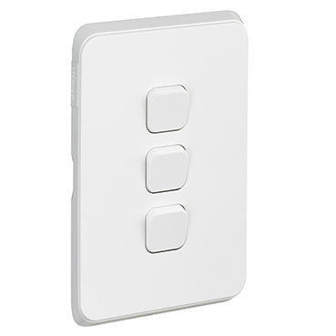 Clipsal Iconic 3G Vertical Light Switch - C3043-VW