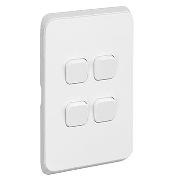 Clipsal Iconic 4G Vertical Light Switch - C3044-VW