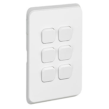 Clipsal Iconic 6G Vertical Light Switch
