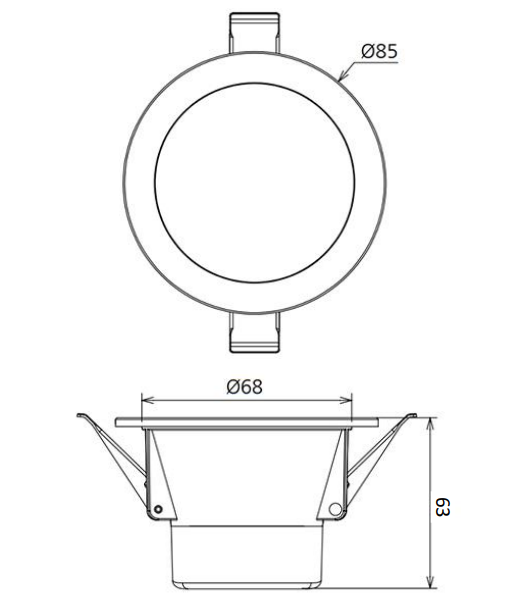 S-Tech LED Panel Down Light with Built-in Driver 7w RDL-0770-3C-W