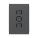 Clipsal Iconic Light Switch Skin - Anthracite