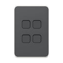 Clipsal Iconic Light Switch Skin - Anthracite