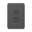 Clipsal Iconic Light Switch Skin - Anthracite
