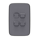 Clipsal Iconic Essence Light Switch Skin - Ash Grey