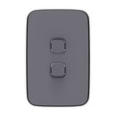 Clipsal Iconic Essence Light Switch Skin - Ash Grey