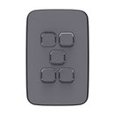 Clipsal Iconic Essence Light Switch Skin - Ash Grey