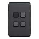 Clipsal Iconic Light Switch Skin - Extra Black