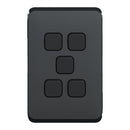 Clipsal Iconic Light Switch Skin - Extra Black