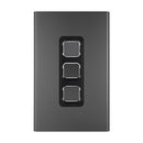 Clipsal Iconic Styl Light Switch Skin - Silver Shadow