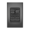Clipsal Iconic Styl Light Switch Skin - Silver Shadow