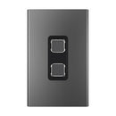 Clipsal Iconic Styl Light Switch Skin - Silver Shadow