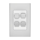 Clipsal Iconic Styl Light Switch Skin - Silver