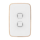 Clipsal Iconic Essence Light Switch Skin - Arctic White