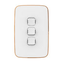 Clipsal Iconic Essence Light Switch Skin - Arctic White