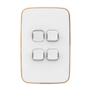 Clipsal Iconic Essence Light Switch Skin - Arctic White
