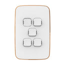 Clipsal Iconic Essence Light Switch Skin - Arctic White