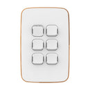 Clipsal Iconic Essence Light Switch Skin - Arctic White