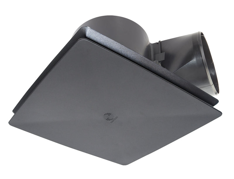 Rapid Response Ducted Ceiling Exhaust Fan 250HP 250MM with Square Black Grille