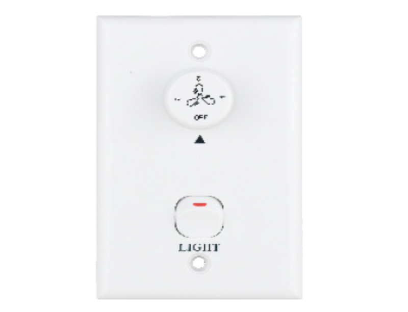 3 Speed Wall Controller with Light Switch included